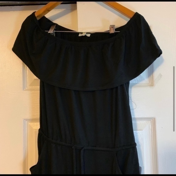 Max Studio Off the Shoulder Black Maxi Dress Small - Picture 5 of 8